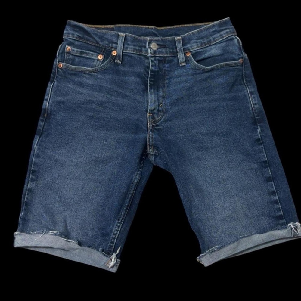 Levi's Indigo Rolled-Hem Denim Shorts